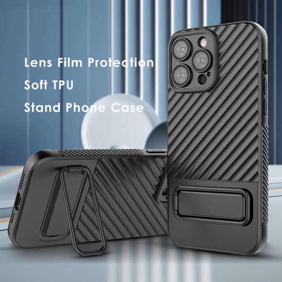 Glass Lens Film Protection Holder Stand Ring Bracket Shockproof Case For iPhone 14 13 series