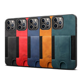 Comfortable Leather Drop Protection Card Pocket Case for iPhone 12 11 Series