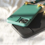 Slide Camera Protect Phone Case with Crossbody Shoulder Strap for iPhone 11 Series