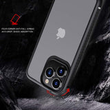 Carbon Fiber Border Matte Transparent Shockproof Case for iPhone 13 12 series