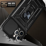 Slide Camera Protection Shockproof Case for iPhone 12 11 Series