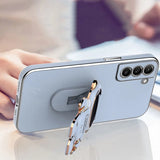 Electroplated 3D Astronaut Folding Stand Camera Protection Case for Samsung Galaxy S22 S21 S20 Series