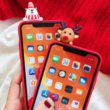 Christmas Doll Deer Cartoon Case For iPhone 13 12 11 Series