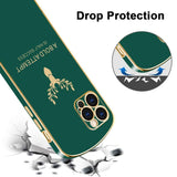 Luxury Gold Plating Lens Protection Elk Pattern Oval Soft Case For iPhone 12 11 Series