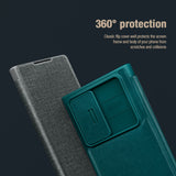 Wallet Leather Lens Slide Protection Flip Case For Samsung Galaxy S22 Ultra Plus
