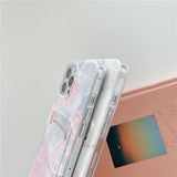 Card Holder Marble Pretty Pattern Phone Case For iPhone 12 11 XS Series