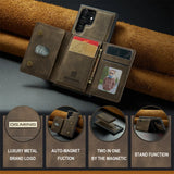 2 In 1 Detachable Magnetic Wallet Card Holder Pocket Leather Case For Samsung Galaxy S24 S23 S22 S21 Ultra Plus