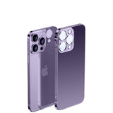 Stainless Steel Matte Lens Protection Case For iPhone 14 series