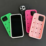 Candy Color Breathable Holes Silicone TPU Case for iPhone 14 13 12 series