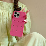 Candy Color Breathable Holes Silicone TPU Case for iPhone 14 13 12 series