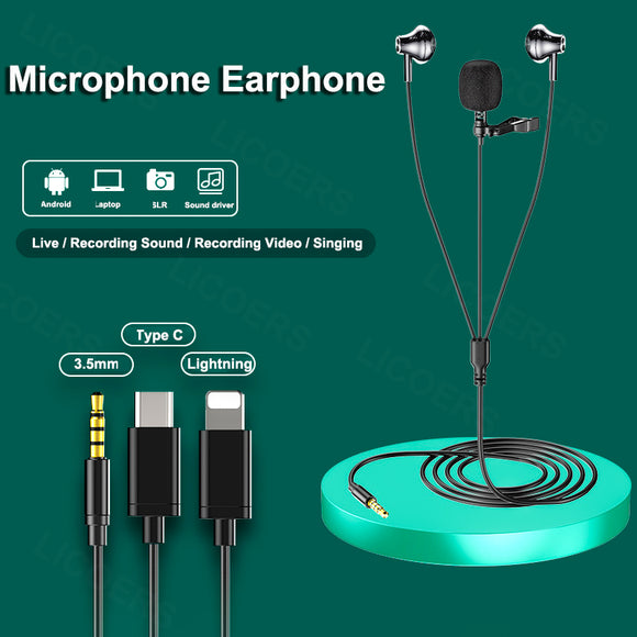 Wired Metal Earphone 1.5m Type C 3.5mm USB Computer