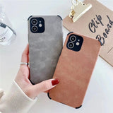 Simple Suede Cloth Phone Cases For iphone 12 11 Series