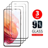 3Pcs 9D Curved Tempered Glass For Samsung Galaxy S21 Ultra 5G