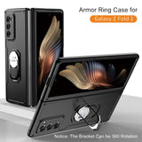 Luxury Armor Shockproof Ring Holder Flip Case For Samsung galaxy Z Fold 2