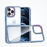 Acrylic Gradient Metal Lens Frame Case For iPhone 13 12 11 Pro Max