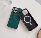 Retro Leather Magsafe Case for iPhone 13 12 11 Series