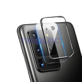 Tempered Glass Film Metal Rear Lens Protection Ring Case for Galaxy S20 Series