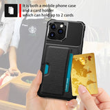 Business Anti Slip Magnetic Shockproof Card Holder Case for iPhone 13 12 11 Pro Max Mini