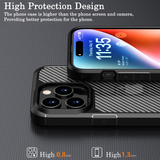 Shockproof Matte Carbon Fiber Texture Case for iPhone 15 14 13 12 Series