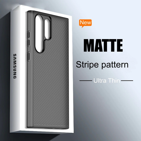 Luxury Matte Stripe Ultra Thin Frosted Wave Pattern Case For Samsung Galaxy S23 S22 Ultra Plus