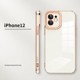 6D Electroplate Camera protection Design Soft Case for IPhone 13 12 11 series