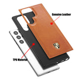 Luxury Ultra thin Genuine Leather Case For Samsung Galaxy S22 Series