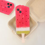 Summer Watermelon Popsicle Bracket Case for iPhone 13 12 11 Pro Max