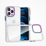 Acrylic Gradient Metal Lens Frame Case For iPhone 13 12 11 Pro Max