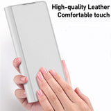 Luxury Magnetic Ultra thin PU Leather Camera Protection Shockproof Case for Samsung Galaxy Z Fold 3