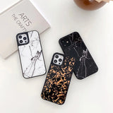 Luxury Marble Glossy Mirror Soft Silicone Phone Case For iPhone 12 11 Series