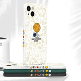 Dark Green Cute Astronaut Paper Plane Shockproof Soft Case For iPhone 13 12 11 Series