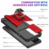 Slide Camera Protector Armor Case with Stand for Samsung Galaxy S21 Note 20 Series