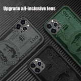 Leather Dollar Embossed All inclusive Phone Case for iPhone 12 11 Series