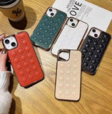 Electroplated Leather Case for iPhone 13 12 11 Pro Max