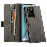 Luxury Leather Wallet Matte Strong Magnetic Flip Case For Samsung Note 20 Ultra 5G