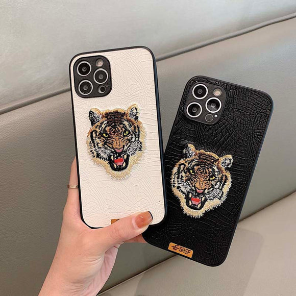 Embroidery Luxury 3D Phone Case For iPhone 13 12 11 Series
