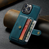 2 in 1 Detachable Card Pocket Luxury Leather Magnetic Case for iPhone 13 12 11 Series