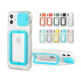 New Transparent Stand Holder Camera Protector Phone Case For iPhone 13 12 11 Series