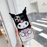 Cute Cartoon Lanyard Strap Silicone Shockproof Phone Case For iPhone 12 11 Series