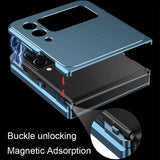 Aluminum Frame 360 Full Adsorption Metal Magnetic Case For Samsung Galaxy Z Flip 3