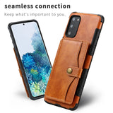 Luxury Retro Business Fashion Leather Flip Wallet Case for Samsung Galaxy S20 Series
