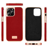 Luxury Business Lychee Pattern Leather Case For iphone 13 Series