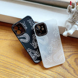 Fashion Dragon Pattern Lens Protection Soft Silicon Phone Case For iPhone 12 11 Series