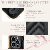 Luxury Quality Soft Leather Case with Wrist Strap for iPhone 13 series