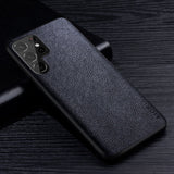 Premium Business Style Retro Litchi Leather Back Case For Samsung Galaxy S22 Ultra Plus series