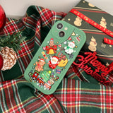 3D Christmas & New Year Santa Claus Elk Snowman Soft Silicone Phone Case For iPhone 15 14 13 12 Series