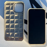 3D Rugged Grid Soft Case For iPhone 15 14 13 12 series