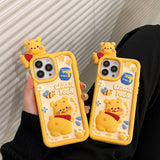 3D Disney Winnie The Pooh Silicone Soft Case For iPhone 14 13 12 series