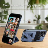 Carbon Fiber Leather Wallet Case for iPhone 13 12 11 Series