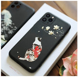 3D Art Relief Matte Soft Back Cover Case for iPhone 12 Series